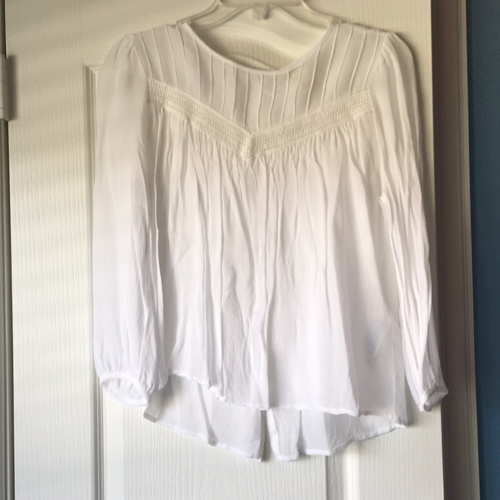 Forever 21 White See Through Blouse - Picture 4 of 5